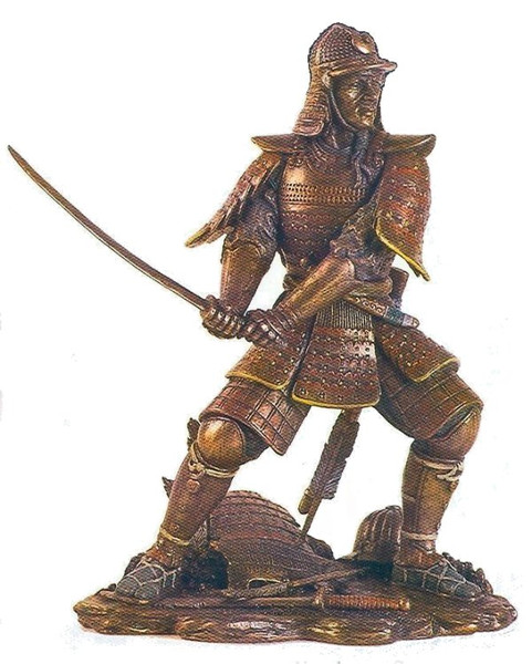 Samurai Statue with sword in hand - 8 Inch Tall Resin Statue